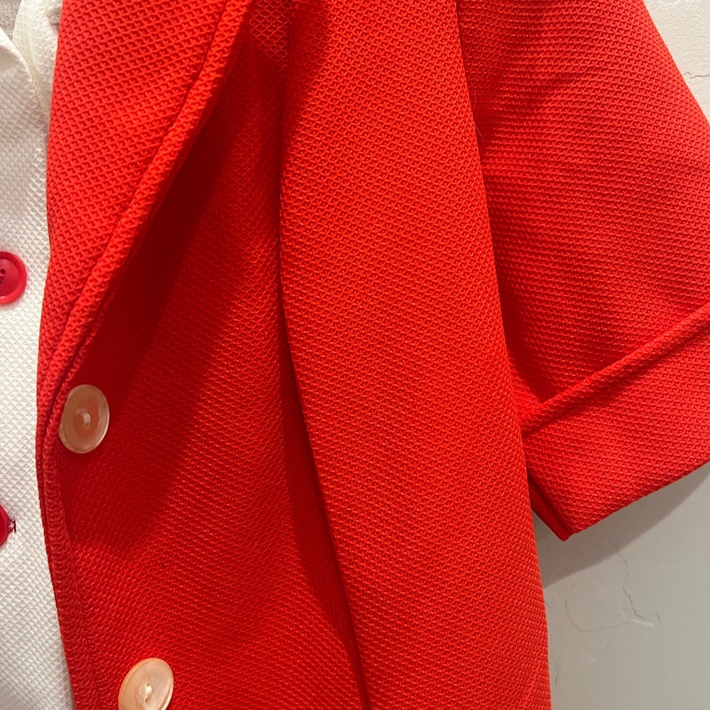 Sears Mid Mod Red And White Dress w/Matching Jacket VTG Retro Sz 12 Movie Prop - Picture 3 of 8